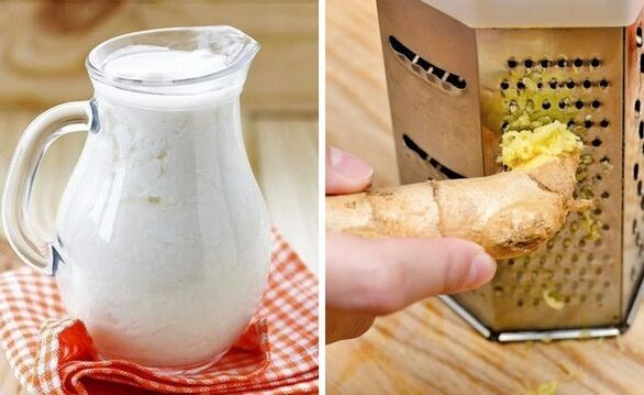 Fai un cóctel con kefir e xenxibre relado